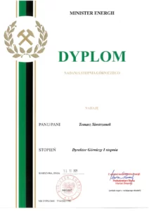 Dyplom T.Siostrzonek